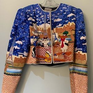 Jeanette Platinum Limited Edition Warner Brothers Hand Sequined Jacked